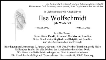 Anzeige von Ilse Wolfschmidt von MGO
