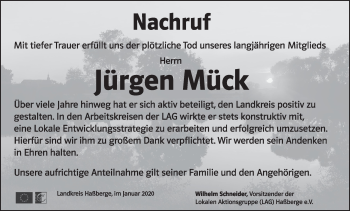 Anzeige von Jürgen Mück von MGO