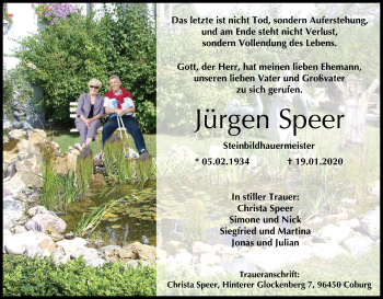 Anzeige von Jürgen Speer von MGO