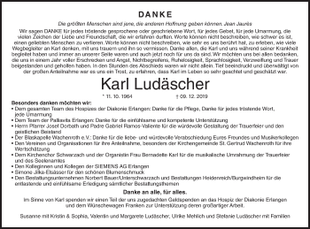 Anzeige von Karl Ludäscher von MGO