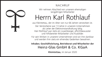 Anzeige von Karl Rothlauf von MGO