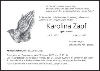 Anzeige von Karolina Zapf von MGO