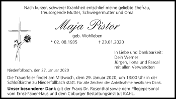 Anzeige von Maja Pistor von MGO