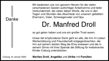 Anzeige von Manfred Droll von MGO