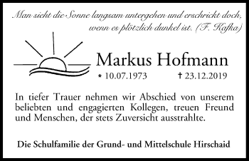 Anzeige von Markus Hofmann von MGO
