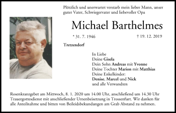 Anzeige von Michael Barthelmes von MGO