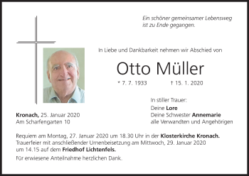 Anzeige von Otto Müller von MGO