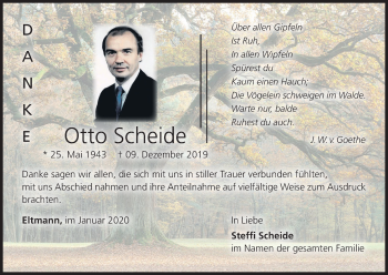 Anzeige von Otto Scheide von MGO