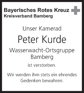 Anzeige von Peter Kurde von MGO