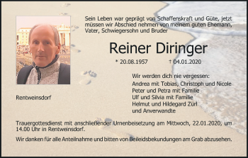 Anzeige von Reiner Diringer von MGO