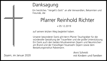 Anzeige von Reinhold Richter von MGO