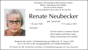 Anzeige von Renate Neubecker von MGO