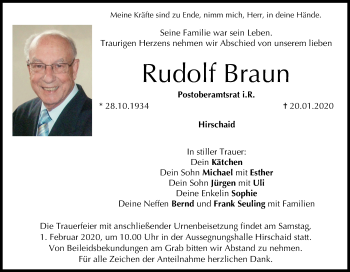 Anzeige von Rudolf Braun von MGO