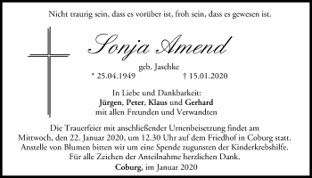 Anzeige von Sonja Amend von MGO