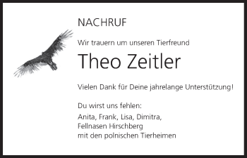 Anzeige von Theo Zeitler von MGO
