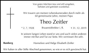 Anzeige von Theo Zeitler von MGO