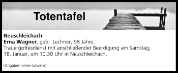 Anzeige von Totentafel vom 17.01.2020 von MGO