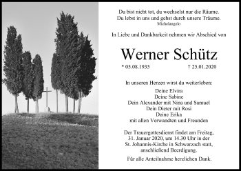 Anzeige von Werner Schütz von MGO