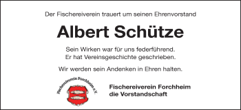 Anzeige von Albert Schütze von MGO
