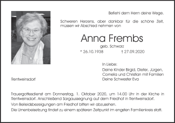 Anzeige von Anna Frembs von MGO