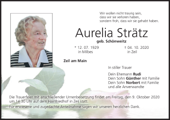 Anzeige von Aurelia Strätz von MGO