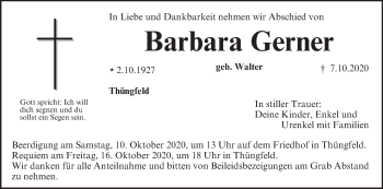 Anzeige von Barbara Gerner von MGO
