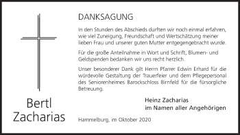 Anzeige von Bertl Zacharias von MGO