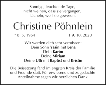 Anzeige von Christine Pöhnlein von MGO