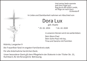 Anzeige von Dora Lux von MGO