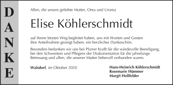 Anzeige von Elise Köhlerschmidt von MGO