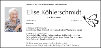Anzeige von Elise Köhlerschmidt von MGO