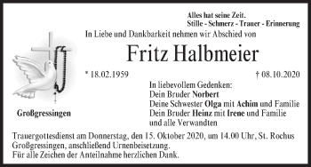 Anzeige von Fritz Halbmeier von MGO