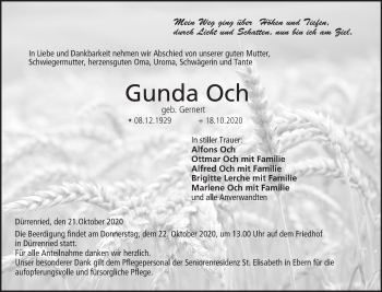 Anzeige von Gunda Och von MGO