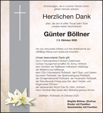 Anzeige von Günter Böllner von MGO