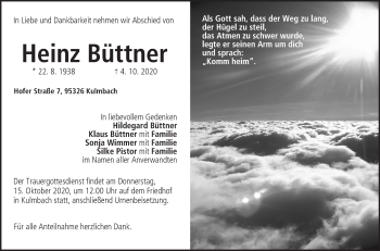 Anzeige von Heinz Büttner von MGO