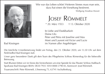 Anzeige von Josef Römmelt von MGO