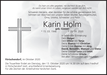 Anzeige von Karin Holm von MGO