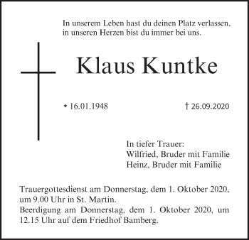 Anzeige von Klaus Kuntke von MGO