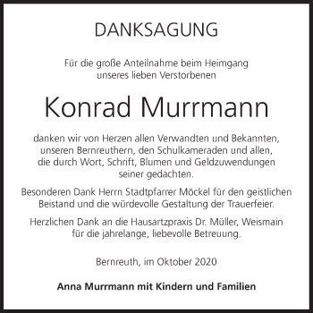 Anzeige von Konrad Murrmann von MGO