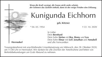 Anzeige von Kunigunda Eichhorn von MGO
