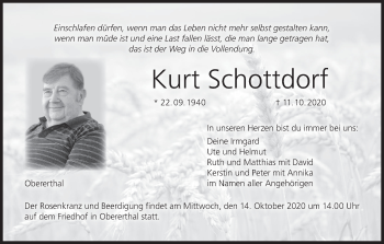 Anzeige von Kurt Schottdorf von MGO