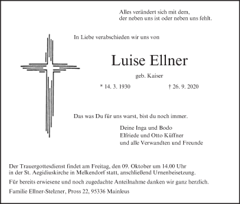 Anzeige von Luise Ellner von MGO