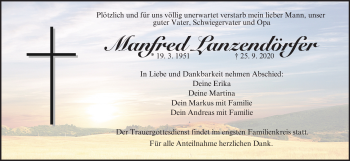 Anzeige von Manfred Lanzendörfer von MGO