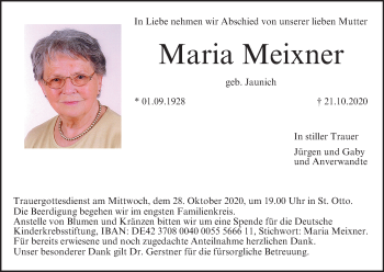 Anzeige von Maria Meixner von MGO