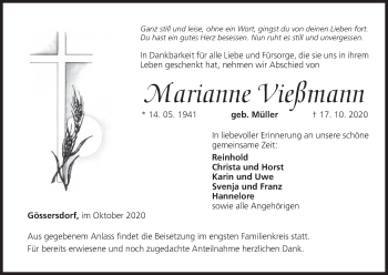 Anzeige von Marianne Vießmann von MGO