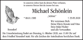 Anzeige von Michael Schönlein von MGO