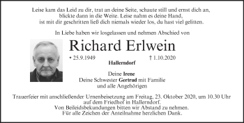 Anzeige von Richard Erlwein von MGO