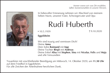 Anzeige von Rudi Huberth von MGO