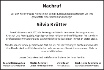 Anzeige von Silvia Krötter von MGO