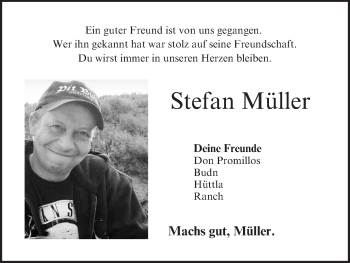Anzeige von Stefan Müller von MGO